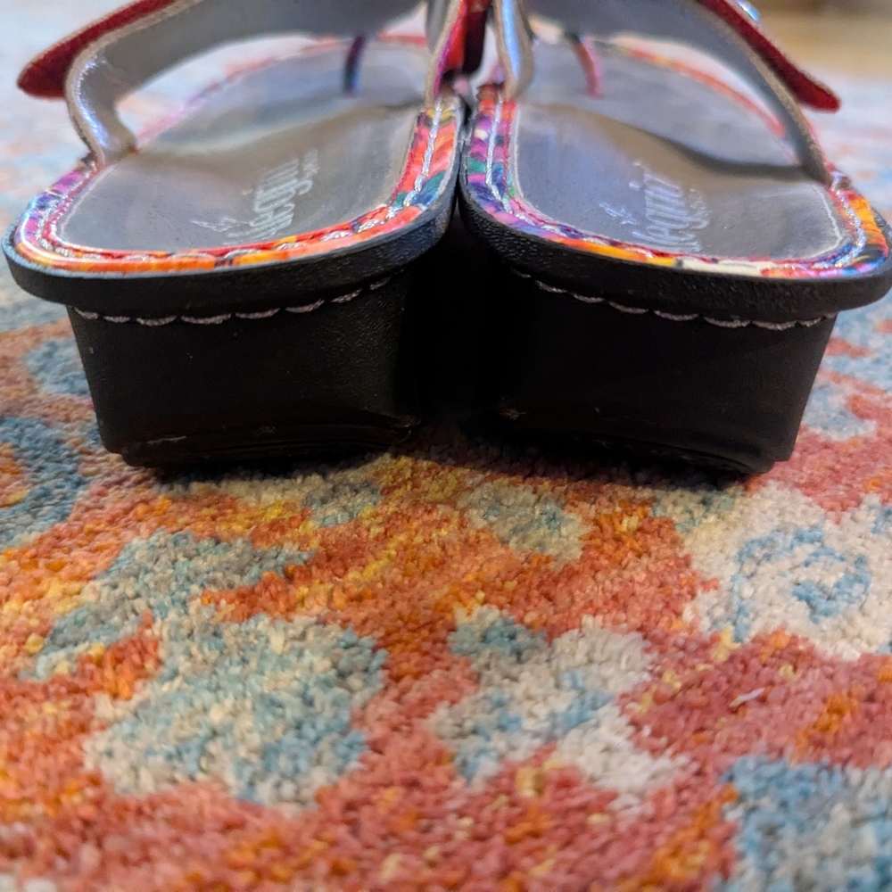 Alegria Carina Iris Floral Sandals EU 39 US 9 Adjustable Strap Boho Colorful - Picture 5 of 9